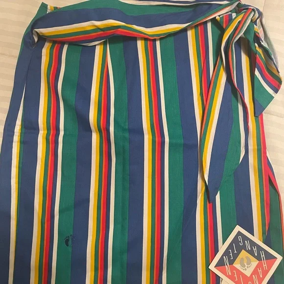 NWT Vintage Hang Ten Wrap Around Skirt  100% Cotton Made in the USA Size L - Picture 2 of 14